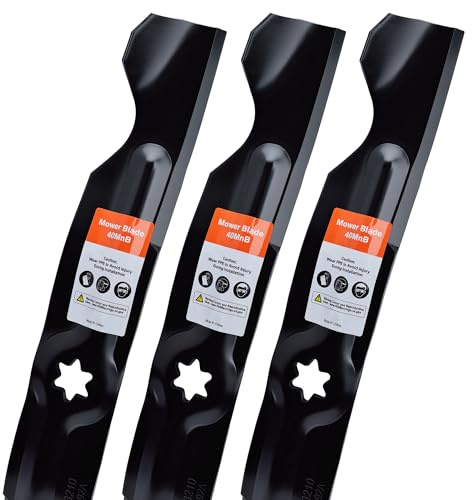 Grasscool 942-04053C Mower Blades for MTD Cub Cadet Troy Bilt 50 Deck Riding Mower Zero Turn Replace 742-04056 942-04056 (6 Point Star Mounting Hole)