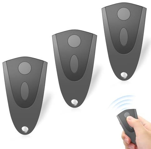 433Mhz Garagentoröffner,Fernbedienung Handsender Kompatibel für Novotron 502 MAX43-2 512 MIX43-2,Remote Control Duplicator Garagentor,Schwarz,3 Stück