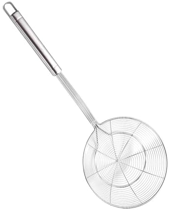 Cuchara De Espumadera De Acero Inoxidable, Colador De Araña, Espumadera, Colador De Araña, Espumadera De Alambre De Acero Inoxidable, Fideos Espesados ​​y Reforzados, Cuchara De Filtro De Pasta Para C