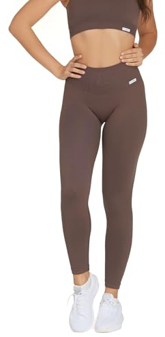 FGM04 Donna - Leggings Nikita Basic Fascione Alto (IT, Testo, XL, Regular, Regular, Standard, Potato)
