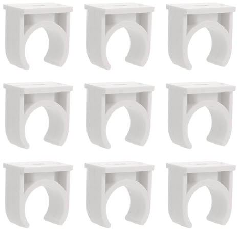 BUGUUYO Abrazaderas PVC para Tubos de Agua U Forma Clips Soporte Resistentes y Ligeros para Fijación de Tuberías Gancho para Accesorios de Fontanería y Montaje