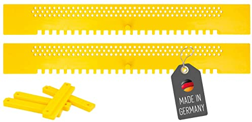 Lantelme 2 Stück Bienen Fluglochverkleinerer mit Scharnieren Set | Bienenstock Mäusen Wespen Hornissen Schutz | Fluglochschieber aus Kunststoff Universell Imkereibedarf | Imker Zubehör Bienenkasten