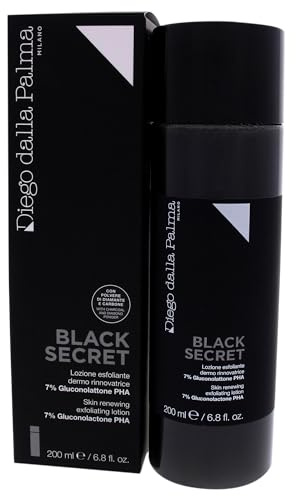 DIEGO DALLA PALMA Black Secret Skin Renewing Exfoliating Lotion, per la cura quotidiana, 200ml