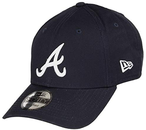 New Era Atlanta Braves MLB Rear Logo Navy/White 9Forty Adjustable Cap - One-Size