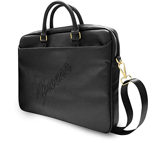 GUESS Bag Gucb15pusasbk 40,6 cm (16 Zoll) Black Saffiano Script, Zubehör PC und Laptop Baby Boys, schwarz