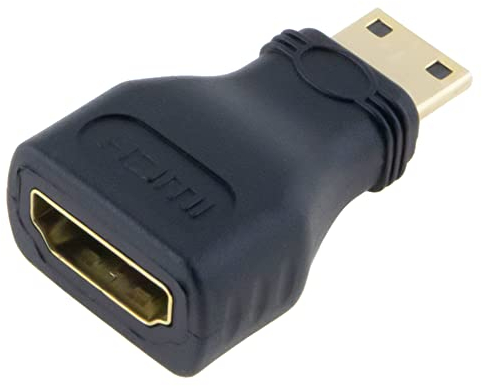 Seki 85117 Adaptateur HDMI A Femelle vers Mini HDMI Type C mâle Femelle vers mâle Connecteurs plaqués Or Noir