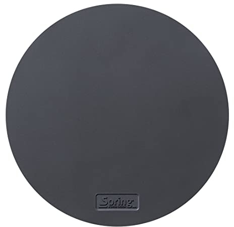 Spring GRIPS Schutzmatte für Induktionskochfeld, 2er-Set, Ø 18cm, schwarz | Silikonmatte, hitzebeständig bis 300°C, Antirutschmatte, für Chafing Dishes, kratzerschützend, schmutzabweisend