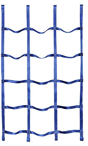 Kletter-Gepäcknetz für Kinder – Kletter-Gepäcknetz – 180 x 109 cm, Kletterschaukel-Set, Polyester-Seil, Leiter, Krieger, Slack für Baumhaus im Freien