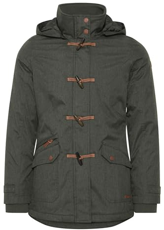OXMO OXBrooke Vinterjacka, Vinterparkas för kvinnor, Parkas, Kappa i Dufflecoat Stil med Huva, CLIMB IVY (793785), M