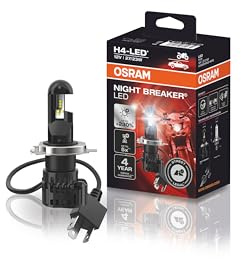 Osram NIGHT BREAKER H4-LED für Motorräder, bis zu 230% mehr Helligkeit, erste strassenzugelassene LED-Nachrüstlampe für Motorräder