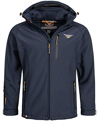 Geographical Norway Herren Softshell Jacke S - 7XL – Regenjacke - Outdoor Übergangs Regen Jacke im Bundle mit UD Beanie