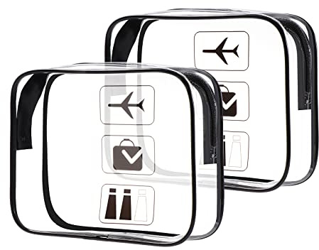 Oderra Kulturbeutel Transparent, Kosmetiktasche Durchsichtig, TSA-geprüft Handgepäck Kulturtasche, reisezubehör von Flüssigkeiten Damen & Herren
