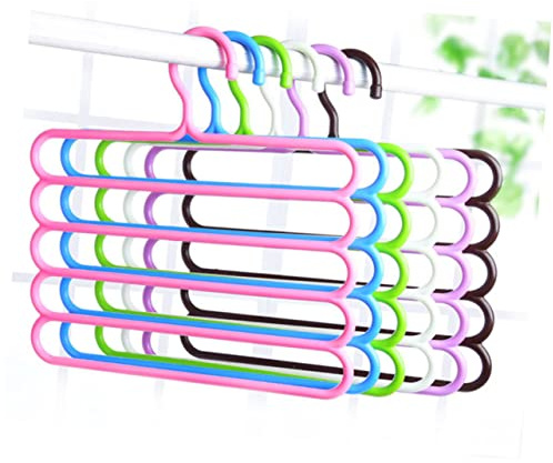 MAGICLULU 5 Cintres Porte-Vêtements Cintre Robuste Pantalon Rose