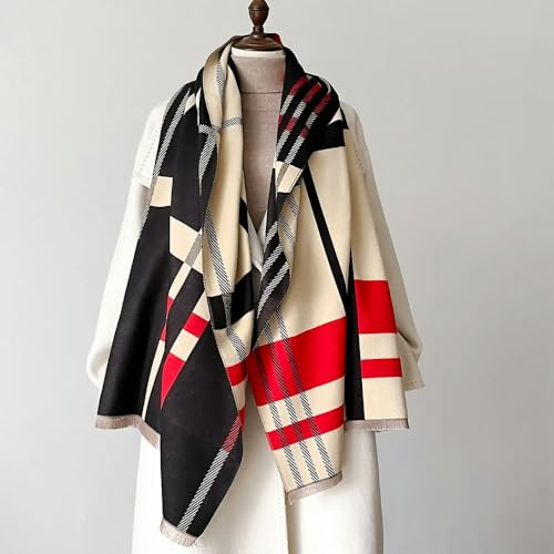 SECWL Écharpe en Cachemire d'hiver de Luxe pour Femmes, Couverture Chaude en Pashmina, Poncho, châle, écharpe épaisse