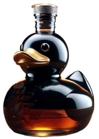 getuse Divertida botella de pato de whisky, vasos de whisky grabados de 10 onzas, botella de vino creativa de pato para degustación de whisky, mini vasos de whisky para hombres, idea de regalo de