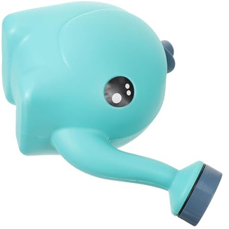 Regadera de elefante para plantas, herramienta de jardín de plástico azul con mango ergonómico