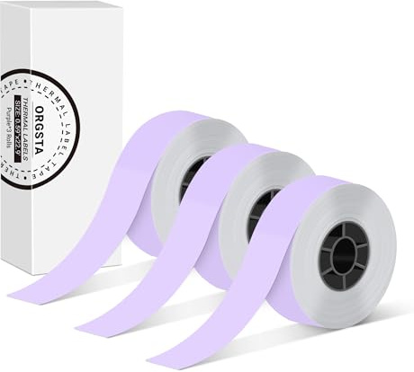 ORGSTA Etiketten Selbstklebend Klebeetiketten Aufkleber für S001 | 15mm x7M/rolle 3 Rollen Kontinuierliche Beschriften Beschriftungsetiketten Selbstklebende Sticker Labels