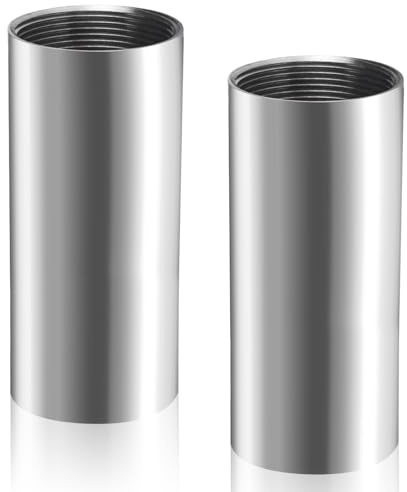 2 Stück 304 Edelstahl Muffe 3/4 Zoll, Edelstahl Gewinderohre 3/4 Zoll, 100 MM 3/4 IG Gewinde Muffe, Buchse Rohrverschraubung mit innengewinde, Gewindefitting für Rohrleitungen, Sanitäranlagen