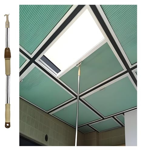 Telescopic Pull Down Pole for Roller Shade Blinds, Adjustable 1.2-2m Metal Draw Rod for Zebra and Cellular Shades, Pack of 5