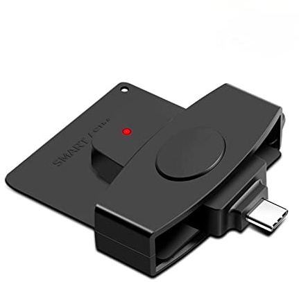 QSBVSO 2021 USB Lecteur de Carte Intelligent CAC Lecteur de Carte Type-C Déclaration de la taxe bancaire Sim Carte/IC Carte/IDENTIFIANT Lecteur de Carte Militaire de Carte