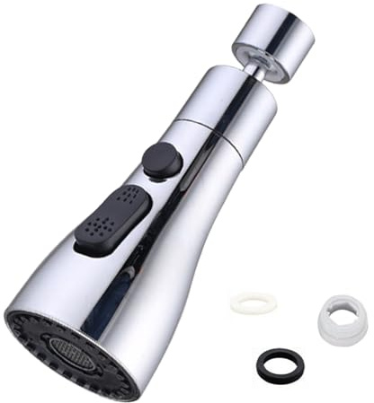 Aireador Grifo Cocina Giratorio 360°, Ajustable 3 Modos Salida Agua, Extension Difusor Atomizador Universal, Grifo Dispositivo Anti Salpicadura para Cocina, Cuarto de baño