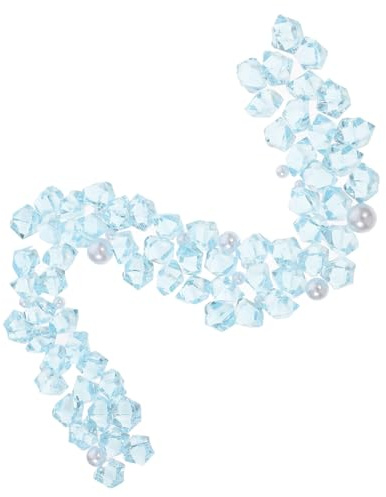 Toddmomy Gravier pour Aquarium Bleu 40g en Résine Transparente, Pierres de Cristal Nacré Décoratives, Substrat Naturel pour Décoration et Habitat Confortable des Poissons