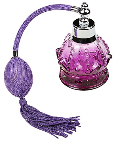 MagiDeal 100ml Bouteille de Parfum Vide en Verre Cristal Rechargeable Style Vintage Flacon Pulvérisateur Long pour Voyage Sac à Main - Violet