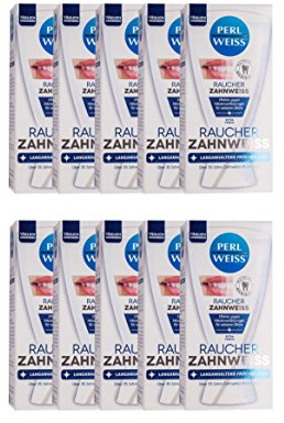10x Perlweiss Raucher-Zahnweiss 50ml sichtbar weissere Zähne