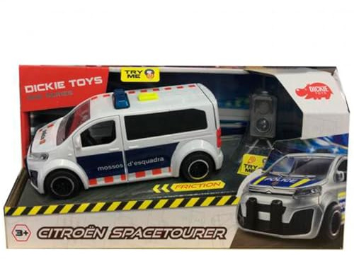 Dickie Toys- Furgoneta Mossos d'Esquadra con Radar, 15cm, Luz y Sonido, para Niños A Partir de 3 Años (203713010SIE)