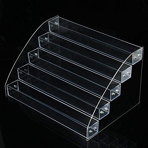 Dioche Organisateur de vernis à ongles, rouge à lèvres, cosmétique, étagère à vernis à ongles, en acrylique, transparent, parfait pour organiser et afficher l'encre de tatouage, le vernis à ongles et