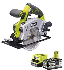 Pack RYOBI Scie circulaire 18V One+ diamètre 150 mm RWSL1801M - 1 batterie 5.0Ah - 1 chargeur rapide 2.0Ah RC18120-150