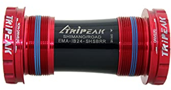 TRiPEAK Bottom Bracket BSA/ITA/C60/CR1/T47, with Steel Bearings for 24mm Shimano Hollowtech II Road/MTB Cranksets, Threaded BB Compatible with Trek, Giant, Specialized, Canyon, Campagnolo Frame
