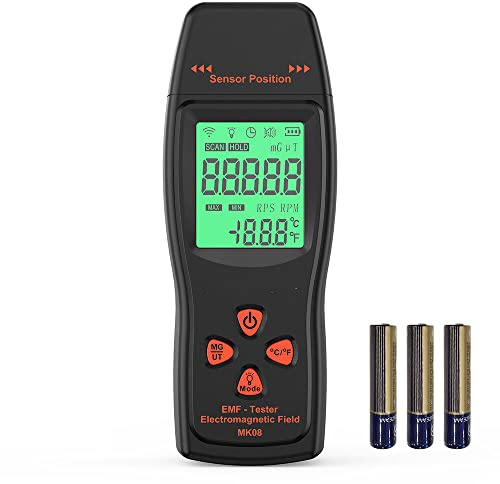Contador Geiger Geevorks Detector de Radiación Nuclear Medidor de EMF Digital Detector de Radiación de Campos Electromagnéticos Prueba Sincrónica de Bimódulos Detector Dosimeter Tester Counter