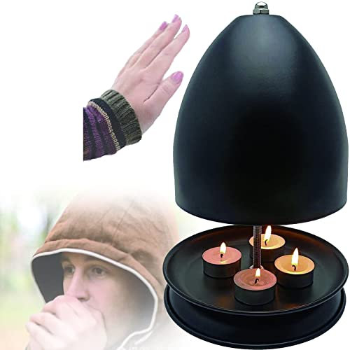 Teelichtofen mit Doppelwand,Kerzen Teelichtlampe,Teelichtofen,für bis zu 5 Teelichter Teelichtheizung Teelichtkamin, Für Schlafzimmer Wohnzimmer Dekor Hauswarming Geschenk(Ohne Kerze)