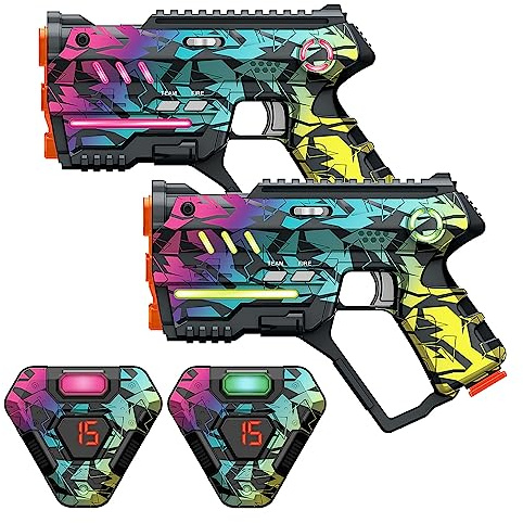 Laser Tag Set of 2, Lazer Tag Game for Kids Indoor & Outdoor Play, Gift Ideas for Kids Teens and Adults, Cool Toys for Teenage Ages 8 9 10 11 12+Year Old Boy & Girls
