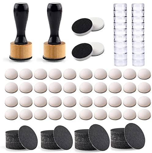 128Pcs/Set Ink Paints Blending Tool Mini Sanding Disks Round Foam Refills for Scrapbooking to Work on Cardstock, Control of Ink Placement for Remove and Increase DIY Bits of Color or Paper Ink