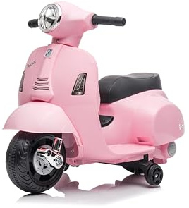 Turbo Challenge - Vespa Gts - Elektrischer Transporter - 119168 - Roller - Blassrosa - Fahrbereit - Maximal 25 kg - Kunststoff - Wiederaufladbare Batterien - Ab 18 Monaten