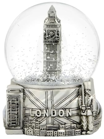 City-Souvenirs Silver London Schneekugel 6,3 cm hoch