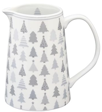 Krasilnikoff - Kanne, Krug JU386 - Christmas Trees - Porzellan - Höhe: 15 cm - 800 ml