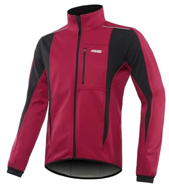 ARSUXEO Herren Radjacke wasserdicht winddicht Winter Thermal Atmungsaktiv Fahrradbekleidung 15K