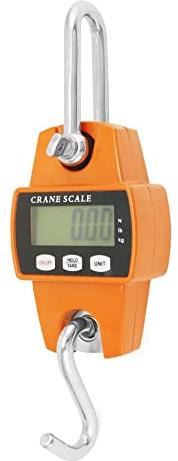 QWORK® Digitale Hängewaage, 300 kg, Digitale Aluminium-Kranwaage, Zum Wharf-Wiegen, Stahlrohstoffe, Angeln