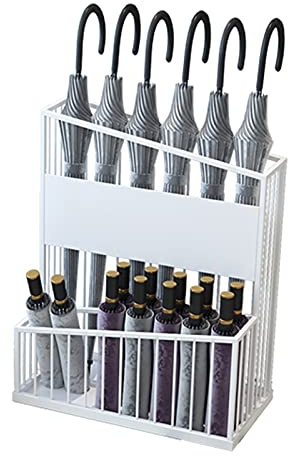 FUYAO Regenschirm Racks 2 Tier Metall Regenschirm Stand Dachhalter - Großkapazität Gewerblicher Regenschirm Stand für Hotelbüros und Eingangsorganisator