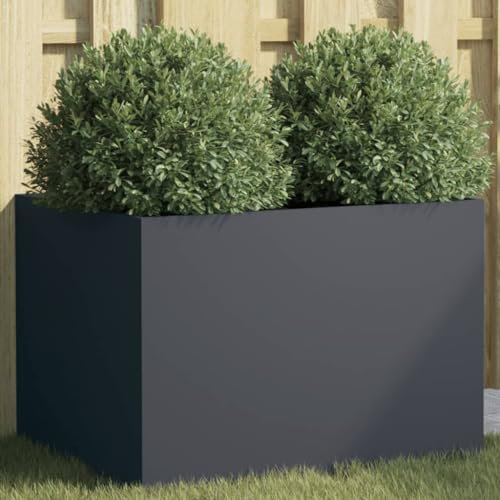LAPOOH Jardinera de Acero Laminado en frío Antracita 62x47x46 cm, Huerto Urbano Terraza, Jardineras Exterior, Jardineria Maceteros, Mesa De Cultivo, Huerto En Casa - 841603