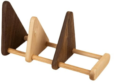 UYHBCNQD Buchstützen aus Holz, Premium-Buchstützen, rutschfeste Buchstütze, universeller robuster Buchhalt für Regale, dekorativer Buchstopper, 30 x 17 x 12,2 cm