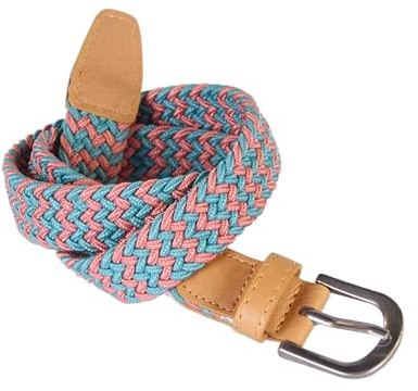 Peppercorn Kids Stretch Cord Woven Belt - Blue/Brown - Child Age (8-14Y)