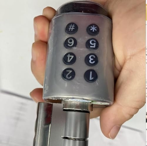 Ruveno Intelligentes Schloss, Elektronisches Fingerabdruck Türschloss, einstellbare Zylinderlänge für 35-60 mm Tür, 5-in-1 schlüsselloser Zugang: Fingerabdruck, Schlüssel, Code, Karte, App-Steuerung