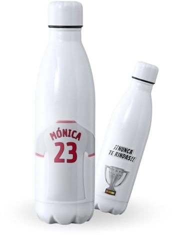 Botella de agua de Acero Inoxidable Personalizada equipo de Fútbol Barcelona. Botella termo personalizada deportiva. 700 ml Regalo Original para Aficionados del Futbol. (Sevilla)