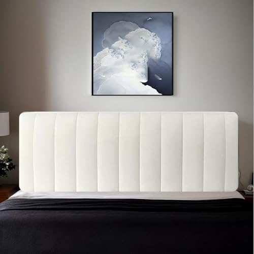 TLMQYXZE Bett Kopfteil Bezug/Überzug, Staubdichte Stretch Bett Kopfteil Abdeckung, Rückenschutz All-Inclusive Slipcover, Bettkopfteil Hussen Waschbarer All-in-One-Bezug(Beige,160x70cm)