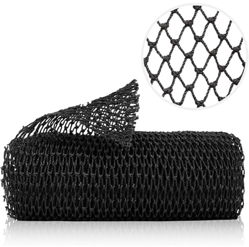 2Pcs African Net Sponge, African Wash Net, Nylon Back Scrubbers, Deep Cleaning African Net Bathing Sponge for Men, Women (Black)