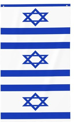 Bandera israelí con estampado de bandera de Israel para exteriores, jardín, patio, buzón, porche, terraza, decoración